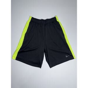 Nike Dri Fit Shorts Size Medium HiVis Athletic Black Stretch Fit Comfort Running